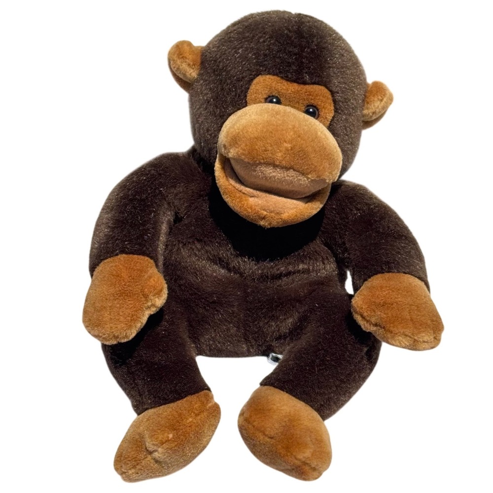 Russ Berrie Bonkers Monkey Plush 11" Stuffed Animal Brown